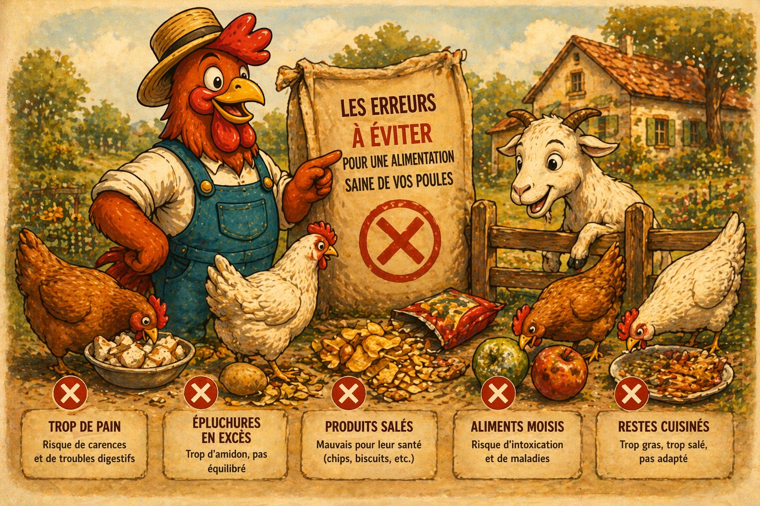Les erreurs à éviter pour une alimentation saine de vos poules