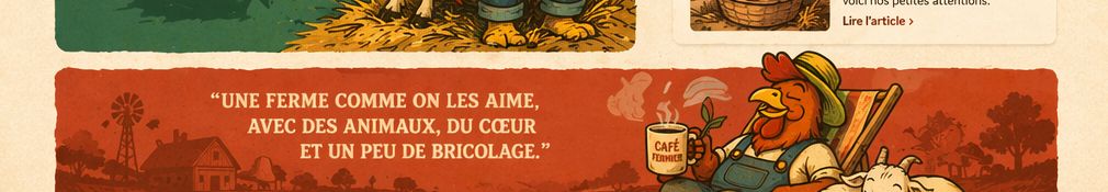 Bannière illustrée de la ferme