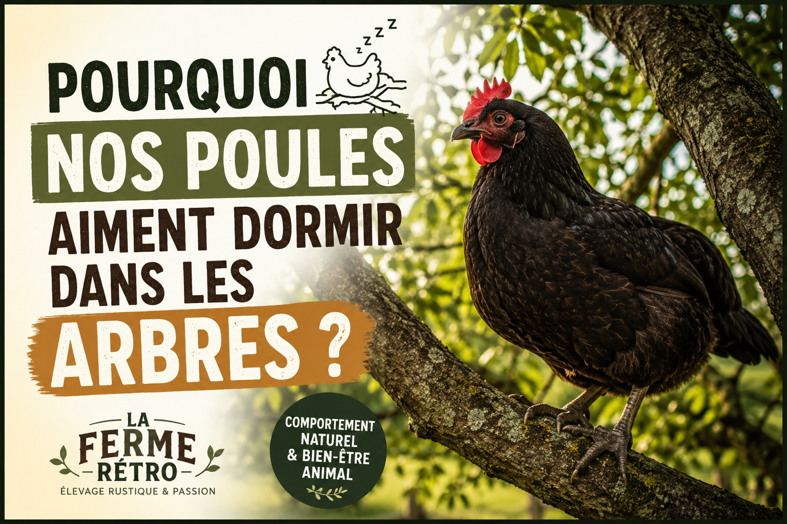 Pourquoi nos poules aiment dormir dans les arbres ?